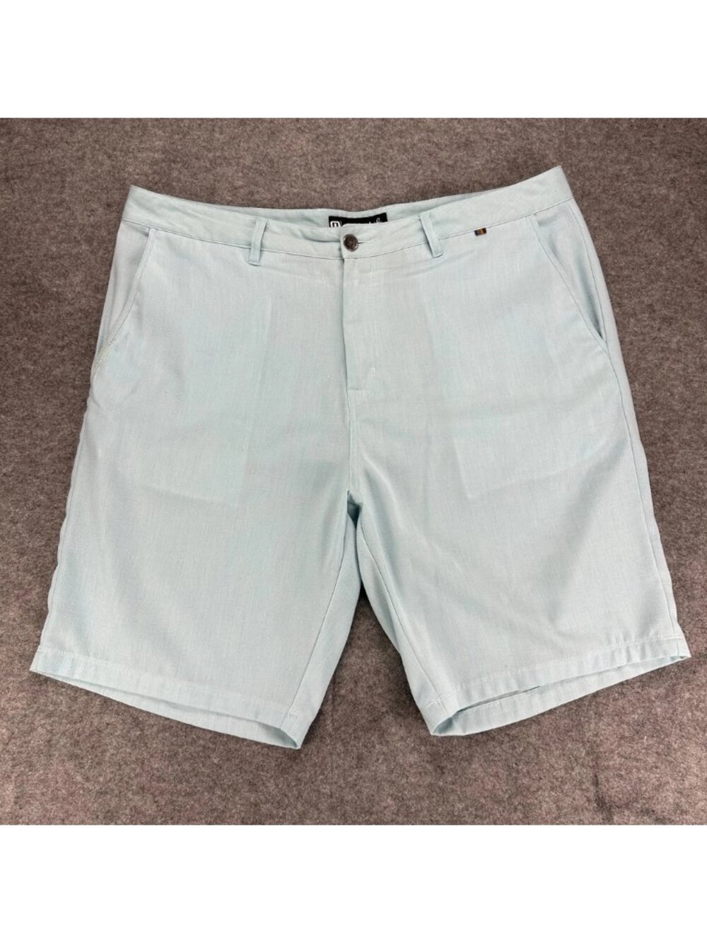 Travis Mathew Chino Shorts Mens‎ 38 Light Blue Flat Front Classic "Read"